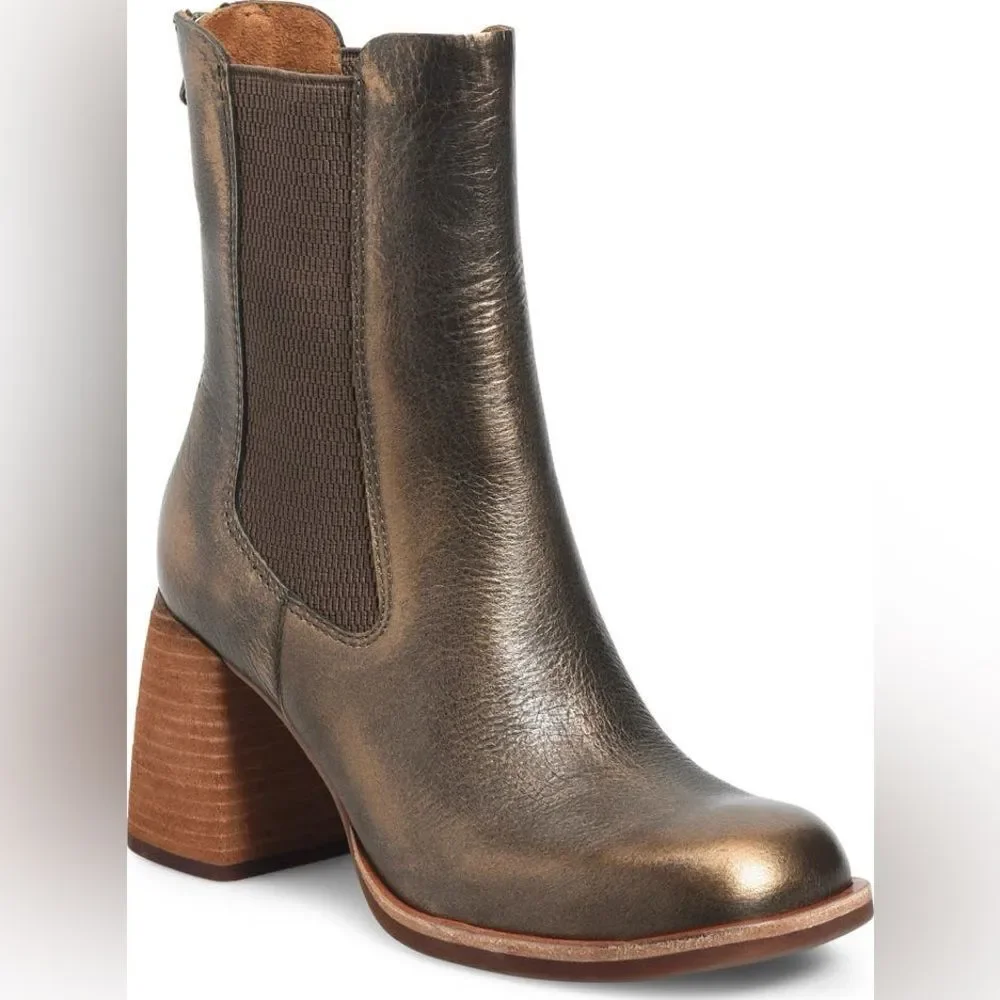 Kork-Ease Arline Chelsea boot metallic bronze leather women’s size 10
